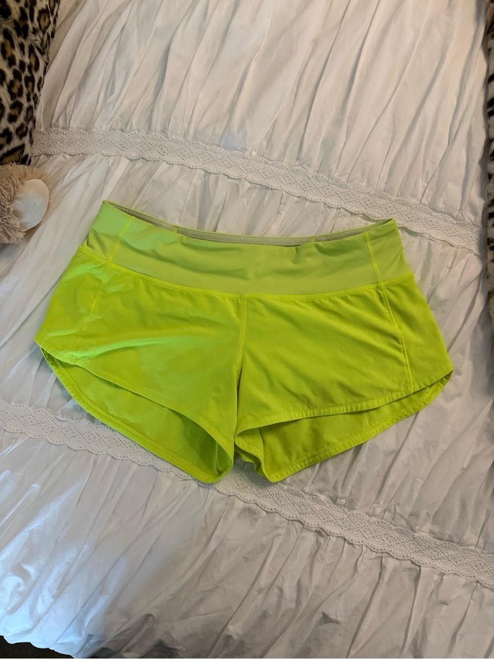 lululemon athletica Neon Lime Athletic Shorts
